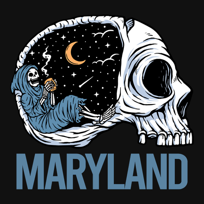 Chilling Skeleton Maryland Graphic T-shirt | Artistshot