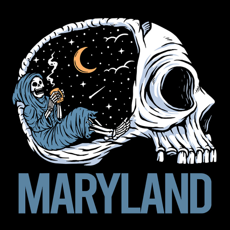 Chilling Skeleton Maryland Zipper Hoodie | Artistshot