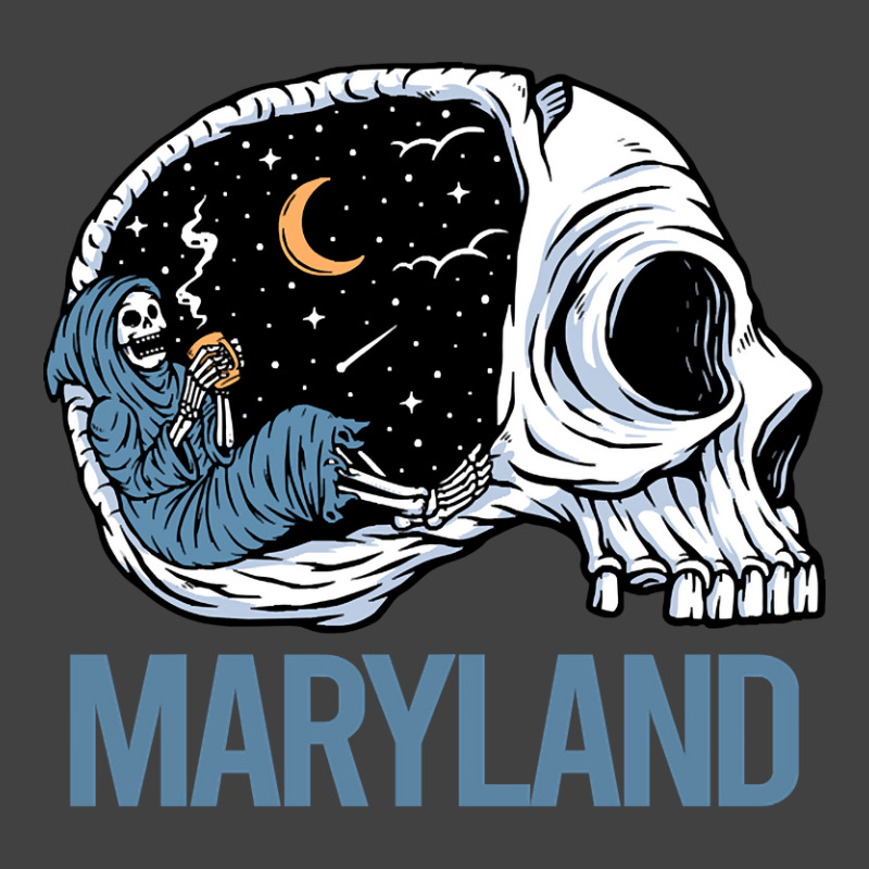 Chilling Skeleton Maryland Vintage T-shirt | Artistshot