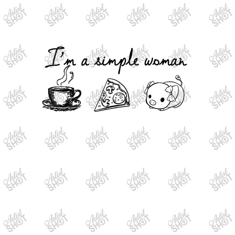 I'm A Simple Woman Who Loves Coffee, Pizza, Pig Baby Tee | Artistshot