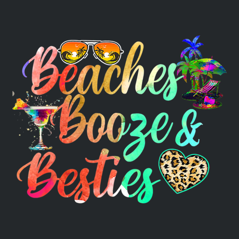 Girls Weekend Trip Florida 2022 Beaches Booze & Besties Crewneck Sweatshirt | Artistshot