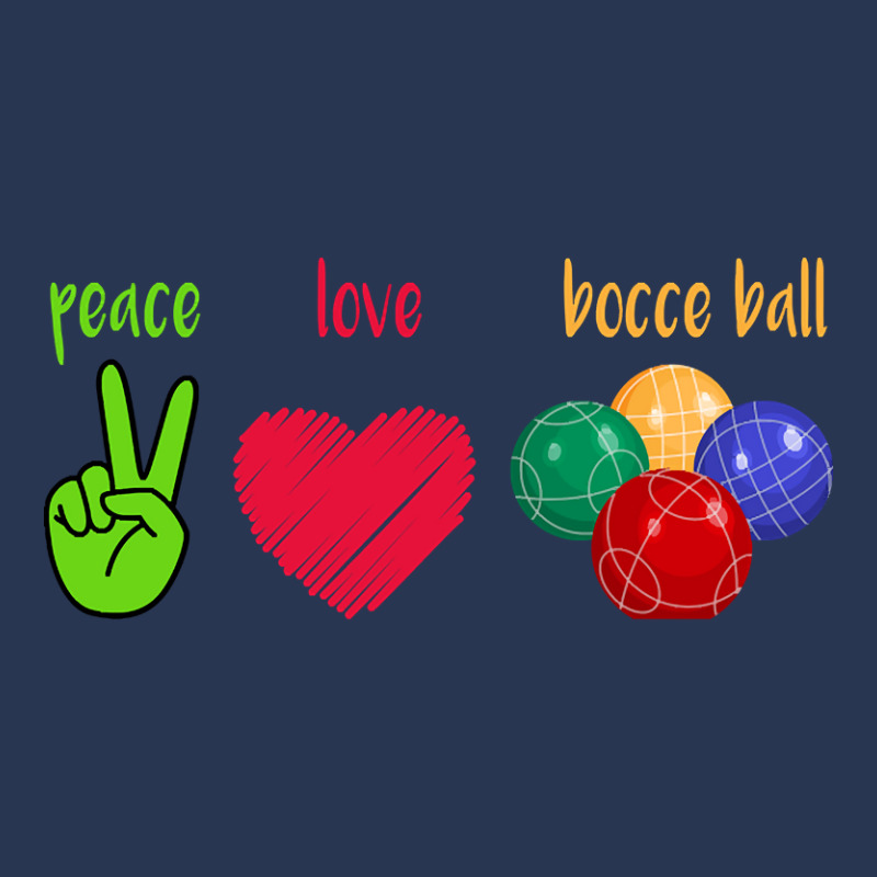 Peace Love Bocce Ball Men Denim Jacket | Artistshot