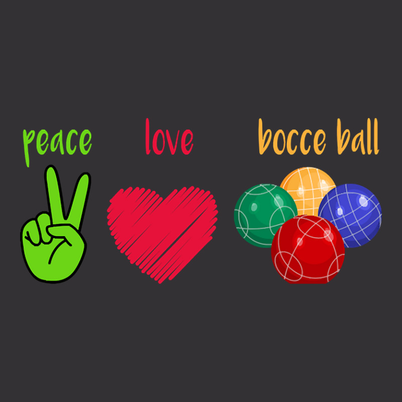 Peace Love Bocce Ball Vintage Hoodie | Artistshot