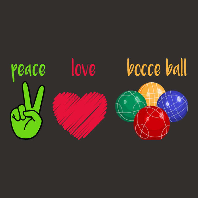 Peace Love Bocce Ball Champion Hoodie | Artistshot