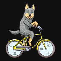 Australian Cattle Dog T  Shirt Australian Cattle Dog Dog With Bike T Baby Bibs | Artistshot