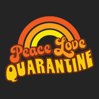 Peace Love Quarantine Retro Rainbow 3/4 Sleeve Shirt | Artistshot