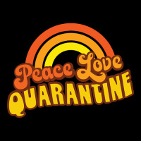 Peace Love Quarantine Retro Rainbow Zipper Hoodie | Artistshot