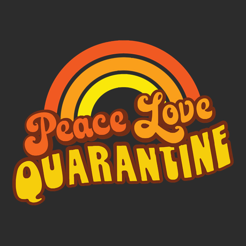 Peace Love Quarantine Retro Rainbow Exclusive T-shirt | Artistshot