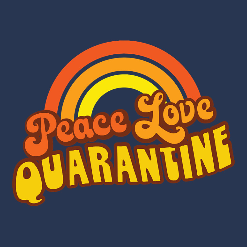 Peace Love Quarantine Retro Rainbow Men Denim Jacket | Artistshot