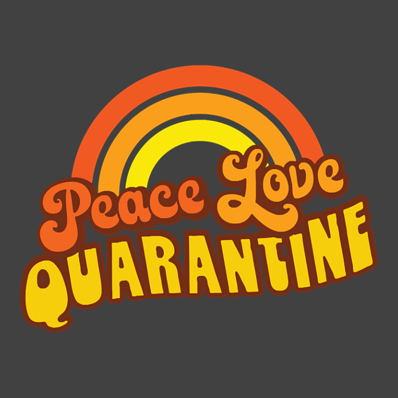 Peace Love Quarantine Retro Rainbow Vintage T-shirt | Artistshot