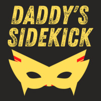 Daddy's Sidekick  Matching Outfit With Superhero Father Dad Ladies Fitted T-shirt | Artistshot