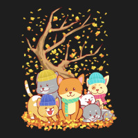 Cats T  Shirt Cats Fall Autumn Leaf Tree Lover Season Fan Enjoy T  Shi Classic T-shirt | Artistshot