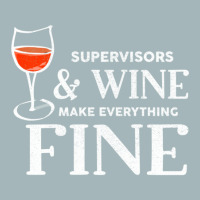 Supervisors And Wine Make Everything Fine Shirt Supervisor Unisex Sherpa-lined Denim Jacket | Artistshot