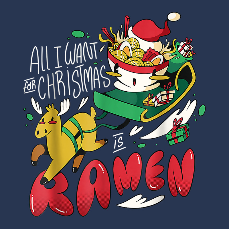 Funny Christmas Ramen All I Want For Christmas Is Ramen Xmas Men Denim Jacket by robeijopicar | Artistshot