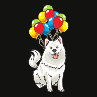 Dog Lover T  Shirt Funny Samoyed Dog With Balloons T  Shirt Scorecard Crop Tee | Artistshot