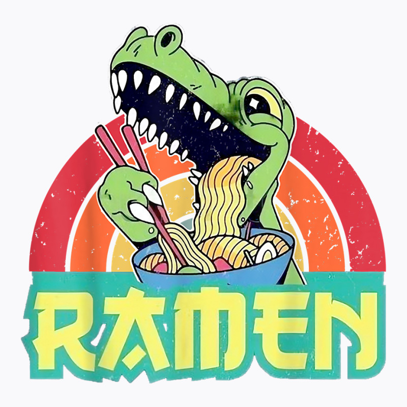 Funny Dinosaur Ramen Cute Anime Trex Japanese Ramen Noodles T-Shirt by robeijopicar | Artistshot