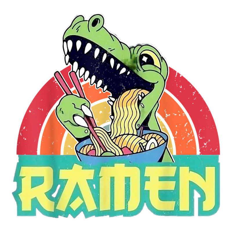 Funny Dinosaur Ramen Cute Anime Trex Japanese Ramen Noodles Zipper Hoodie by robeijopicar | Artistshot