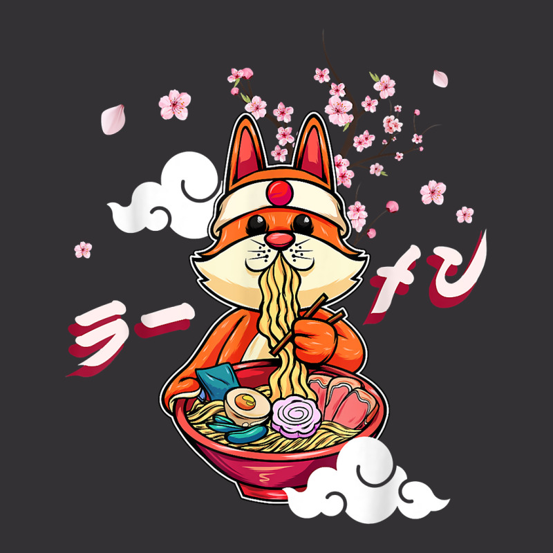 Funny Fox Eating Ramen Cute Japanese Vixen Noodles Vintage Short by robeijopicar | Artistshot