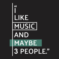 I Like Music And Maybe 3 People! Classic T-shirt | Artistshot