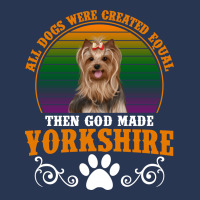 All Dogs Were Created Equal Then God Made Yorkshire For Dark Ladies Denim Jacket | Artistshot