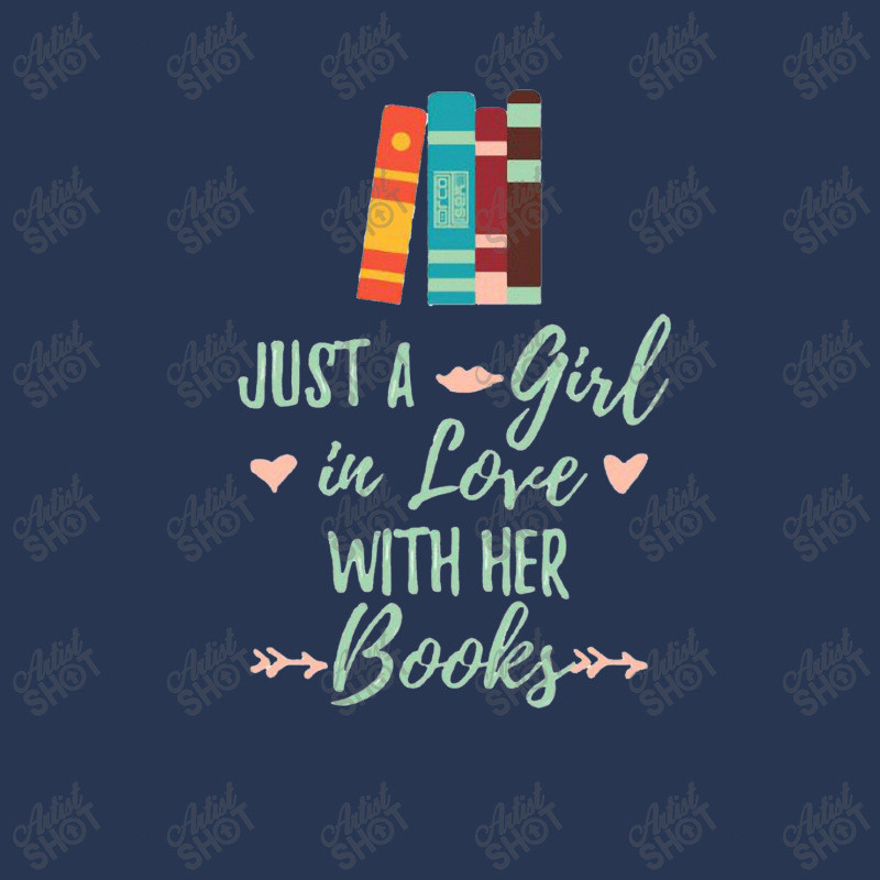 A Girl In Love With Her Books Bookworm Book Lover Men Denim Jacket | Artistshot