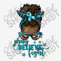 Teal Cancer Pray Believe Fight Adjustable Cap | Artistshot