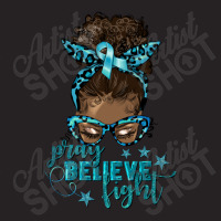 Teal Cancer Pray Believe Fight Vintage Cap | Artistshot