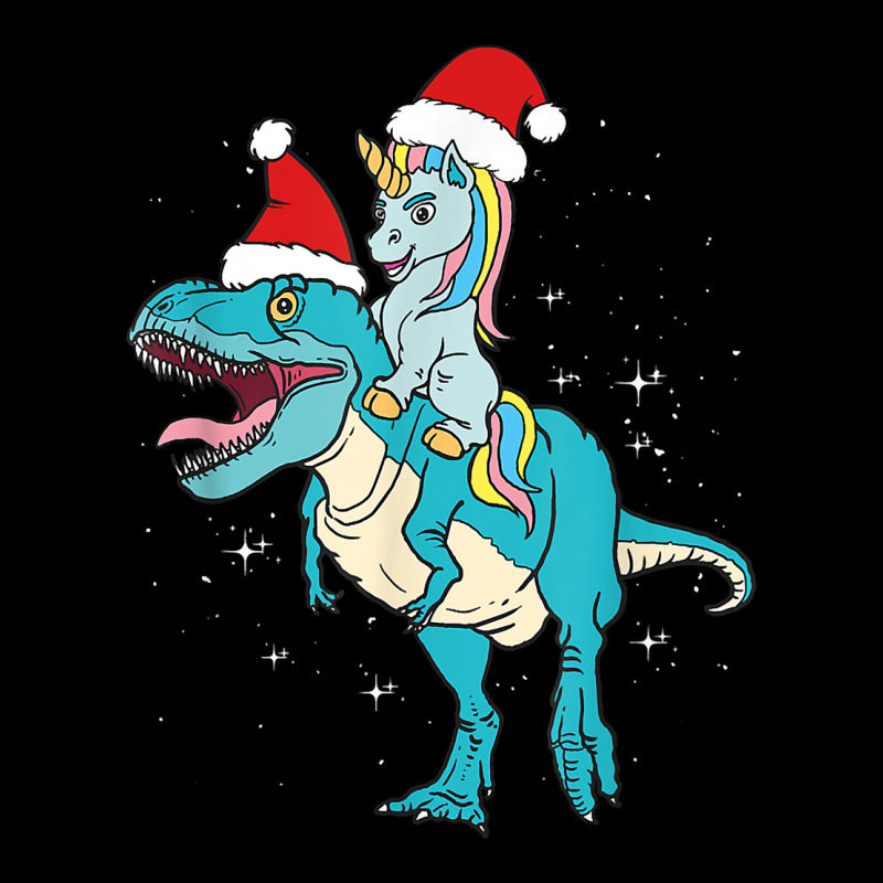 Christmas Trex Santa Unicorn Riding Christmas Dinosaur T Shirt Zipper Hoodie by pacerbe | Artistshot