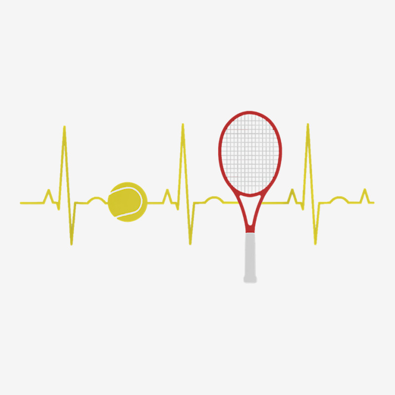 Tennis Player Retro Sport Racket & Tennis Ball Heartbeat T Shirt ...