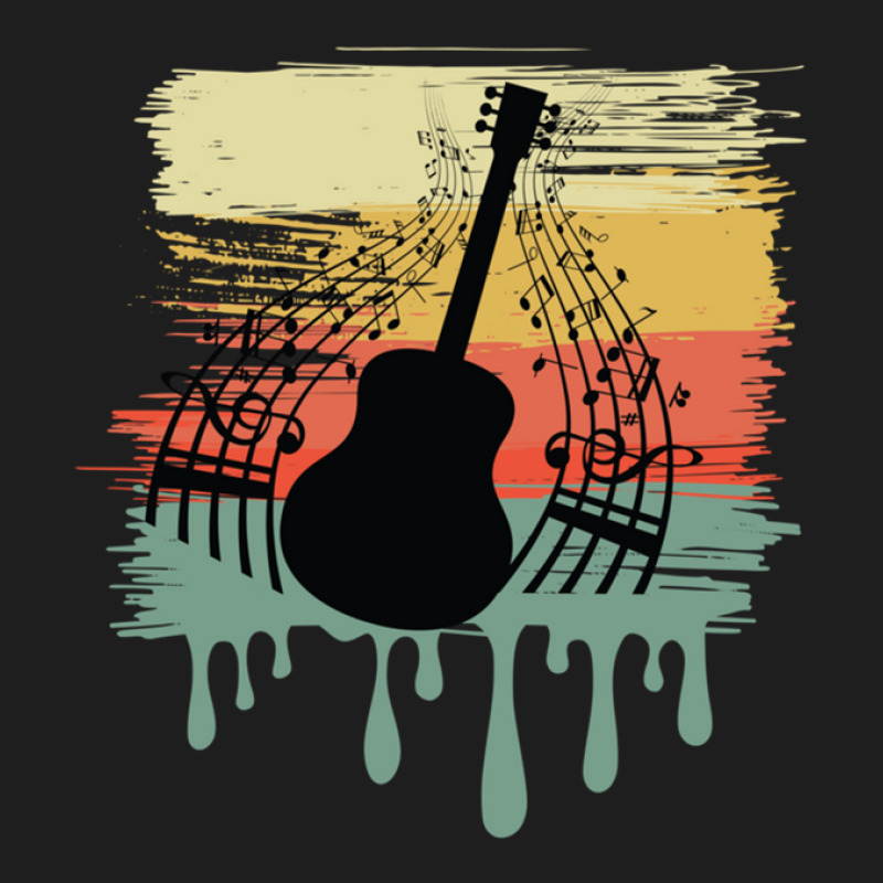 Guitar Vintage Dripping Classic T-shirt | Artistshot