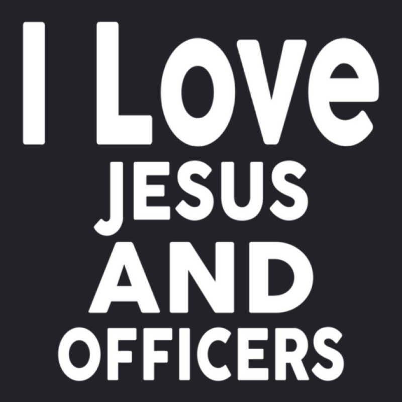 I Love Jesus And Officers  For Officer Unisex Sherpa-Lined Denim Jacket by ErlinaFontanillaSantos | Artistshot