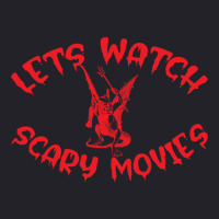 Lets Watch Scary Movies Gift Halloween Essential Unisex Sherpa-lined Denim Jacket | Artistshot