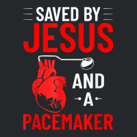 Saved By Jesus And A Pacemaker Heart Disease Awareness Funny T Shirt Crewneck Sweatshirt | Artistshot