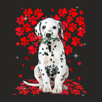 Cute Love Dalmatian Dog Valentine Pet Dog Lover T Shirt Ladies Fitted T-shirt | Artistshot