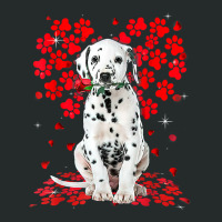 Cute Love Dalmatian Dog Valentine Pet Dog Lover T Shirt Women's Triblend Scoop T-shirt | Artistshot