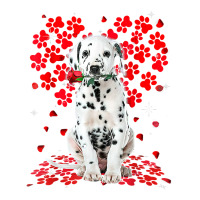 Cute Love Dalmatian Dog Valentine Pet Dog Lover T Shirt Maternity Scoop Neck T-shirt | Artistshot