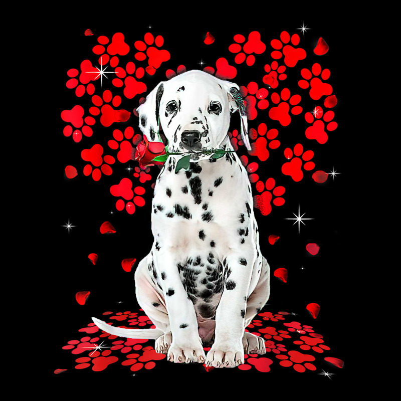 Cute Love Dalmatian Dog Valentine Pet Dog Lover T Shirt Cropped Sweater by luckenbg | Artistshot