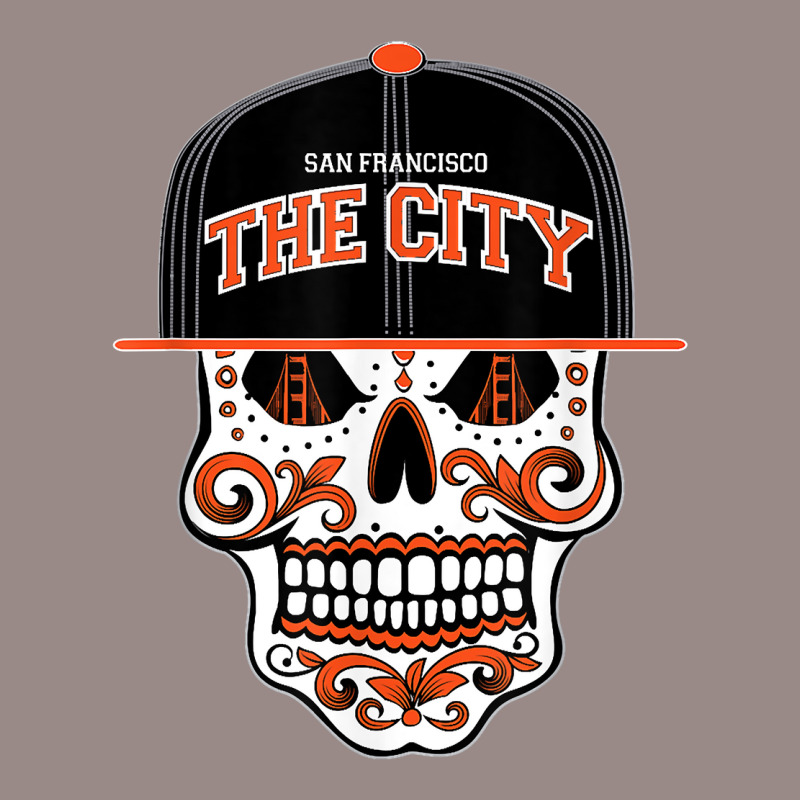 San Francisco The City Sugar Skull Bay Bridge Golden Gate T Shirt Vintage T-Shirt by wiltoban | Artistshot