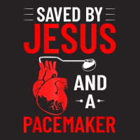 Saved By Jesus And A Pacemaker Heart Disease Awareness Funny T Shirt Vintage Cap | Artistshot