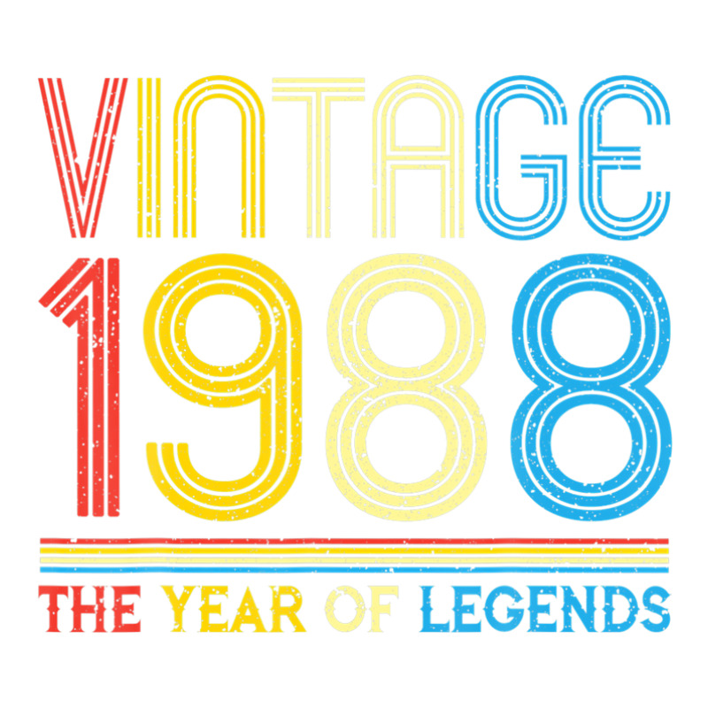 1988. Vintage 1988 Birthday Gifts For Legends Born Made 1988 Baby Tee | Artistshot