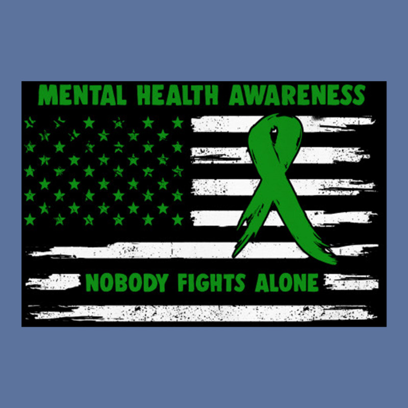 Mental Health Awareness American Flag Nobody Fights Alon Lightweight Hoodie by saterseim | Artistshot