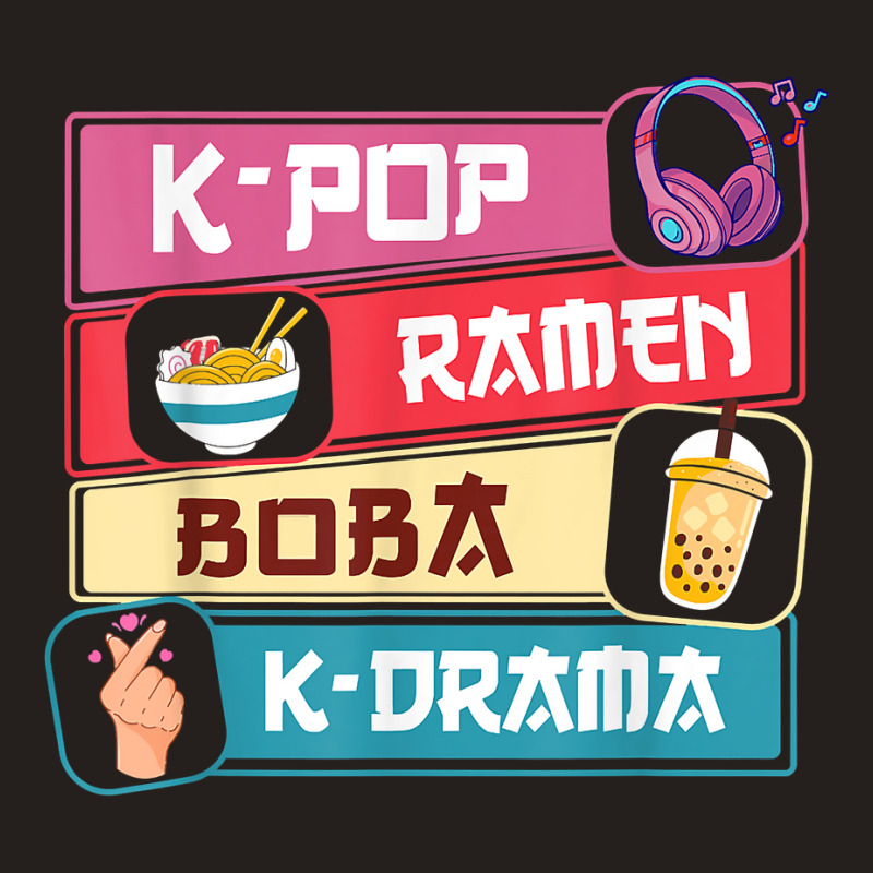 K Pop Ramen Boba K Drama Cute Kawaii Korean Drama Teen Girls T Shirt Tank Top | Artistshot