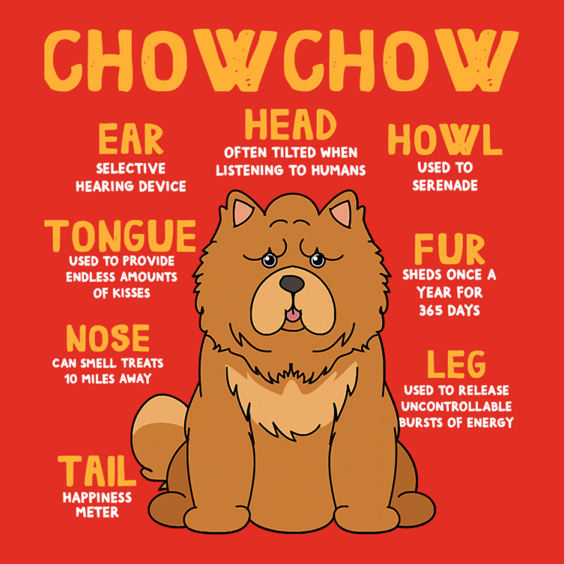 Chow Chow Anatomy Funny Dog Mom Dad Cute Graphic T-shirt | Artistshot