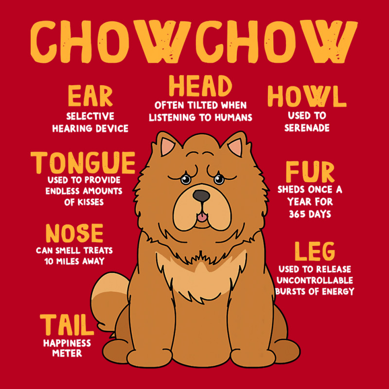 Chow Chow Anatomy Funny Dog Mom Dad Cute Classic T-shirt | Artistshot