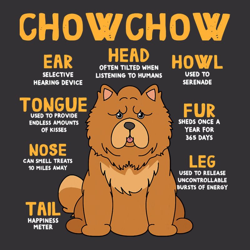 Chow Chow Anatomy Funny Dog Mom Dad Cute Vintage Hoodie | Artistshot