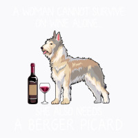 Berger Picard And Wine Funny Dog T-shirt | Artistshot