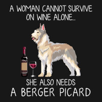 Berger Picard And Wine Funny Dog Flannel Shirt | Artistshot