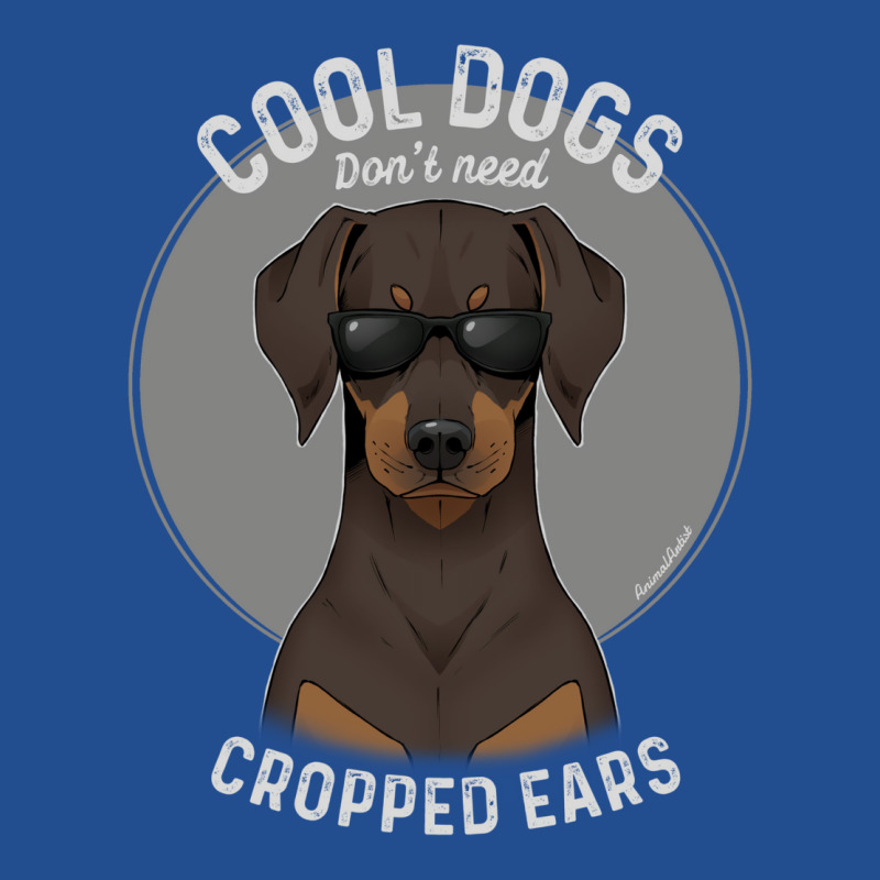 Cool Dogs Don’t Need Cropped Ears   Brown Chocolate Doberman Crewneck Sweatshirt | Artistshot