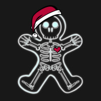 Christmas Gingerbread Man X Ray Cookie Skeleton Wearing A Santa Hat Flannel Shirt | Artistshot