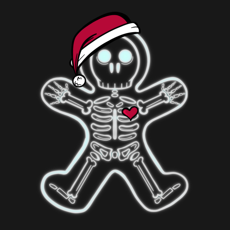 Christmas Gingerbread Man X Ray Cookie Skeleton Wearing A Santa Hat Flannel Shirt | Artistshot